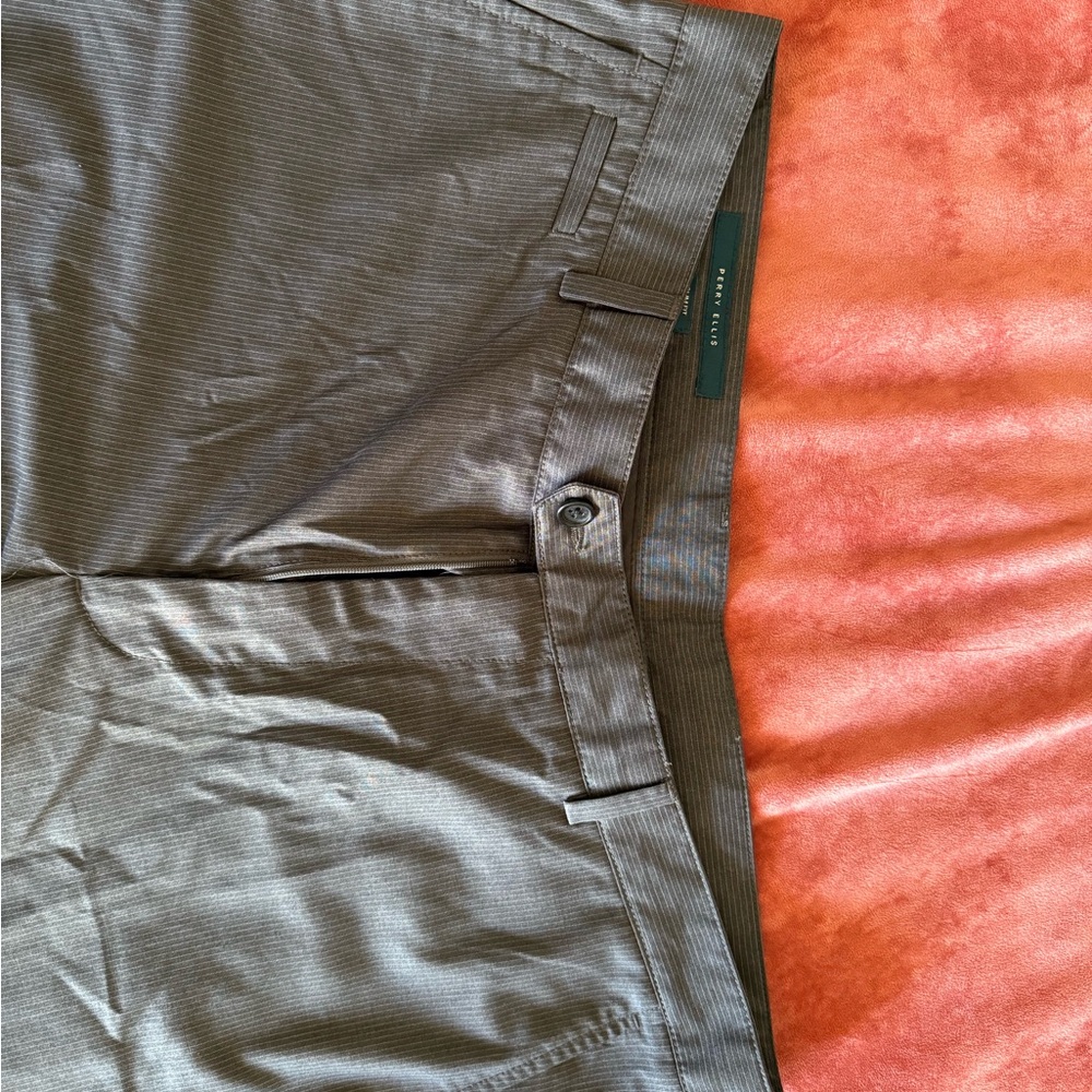 Perry Ellis Charcoal Pinstripe Slim Fit Pants